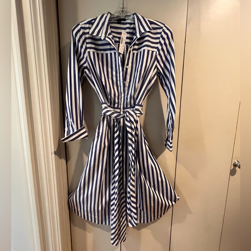 J Crew cotton tie-waist Shirtdress NWT Size 2